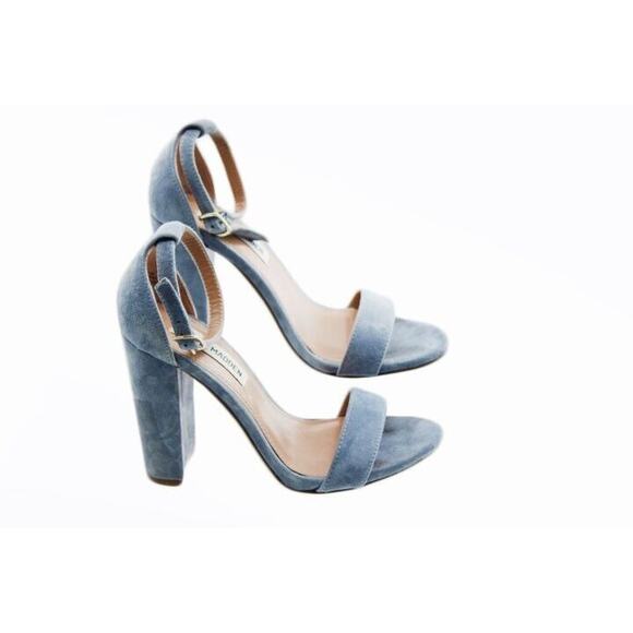 Steve Madden Women's Blue Carrson Ankle Strap Block Heeled Sandals Size 6M - Picture 6 of 8